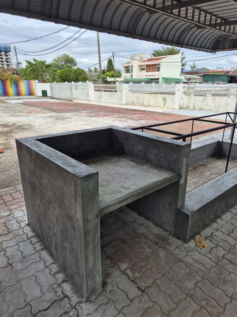 Newly built lemang and barbecue station at Lmang Panda