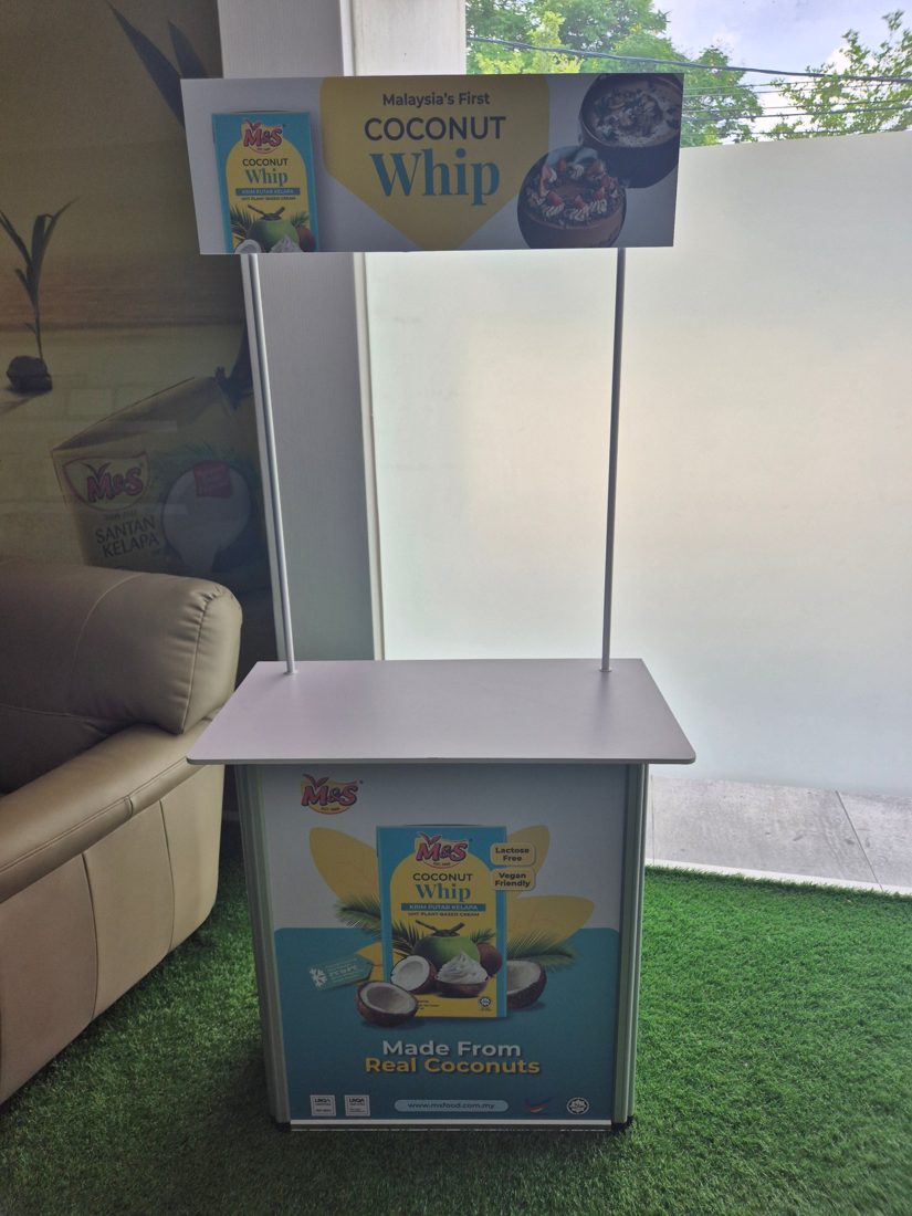 Coconut Whip promotion counter