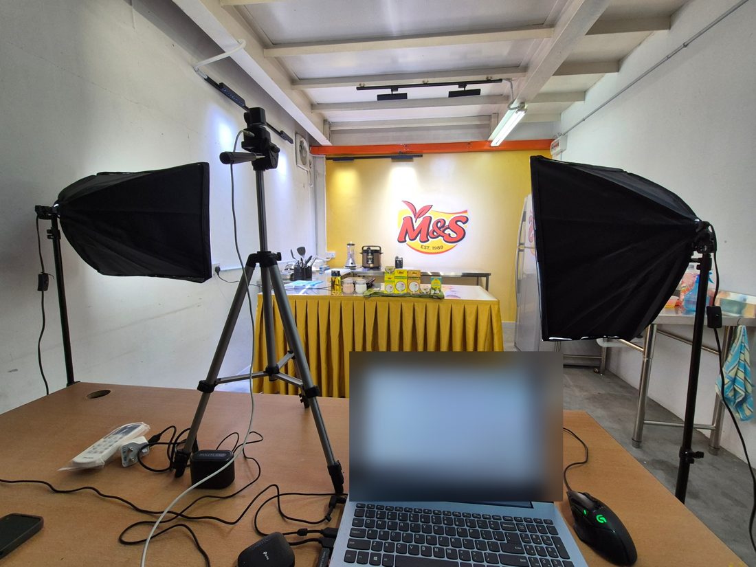 The completed M&S live cooking studio